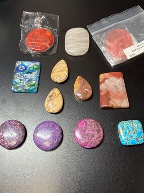 Natural assorted gemstone pendants for Jewelry making or crafts